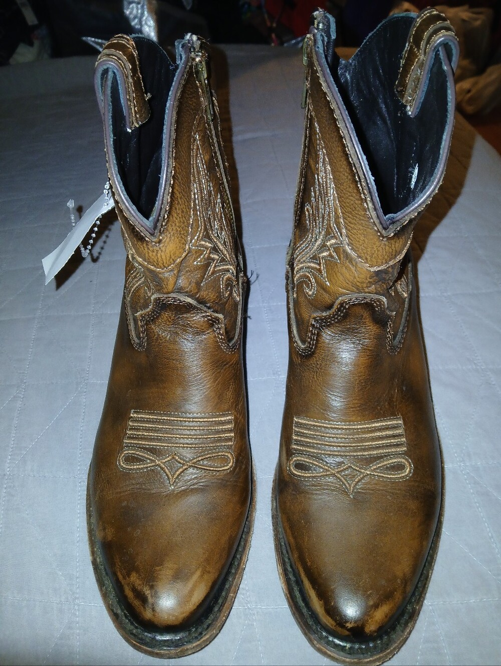 J.B. Dillon Brown Leather Western Boots
